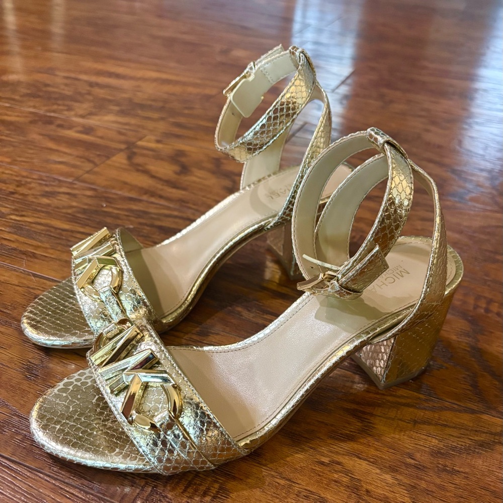 Michael Kors Women’s Gold High Heel Sandals